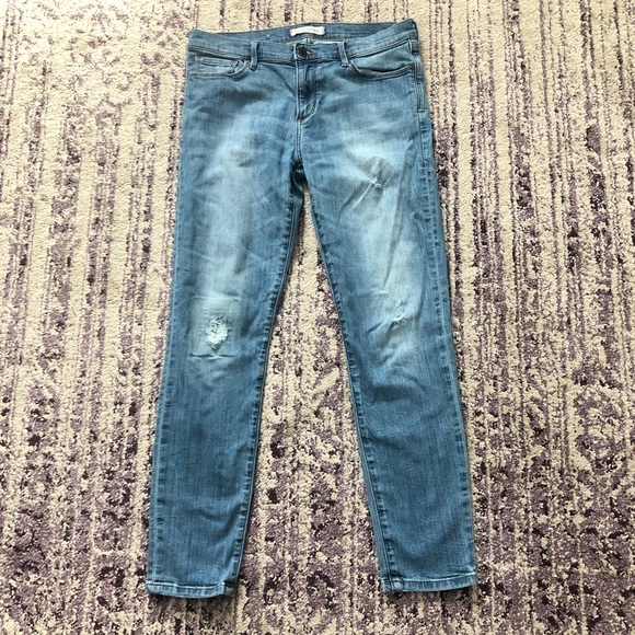 Banana Republic Denim - Banana Republic Skinny Ankle Distressed Jeans 29